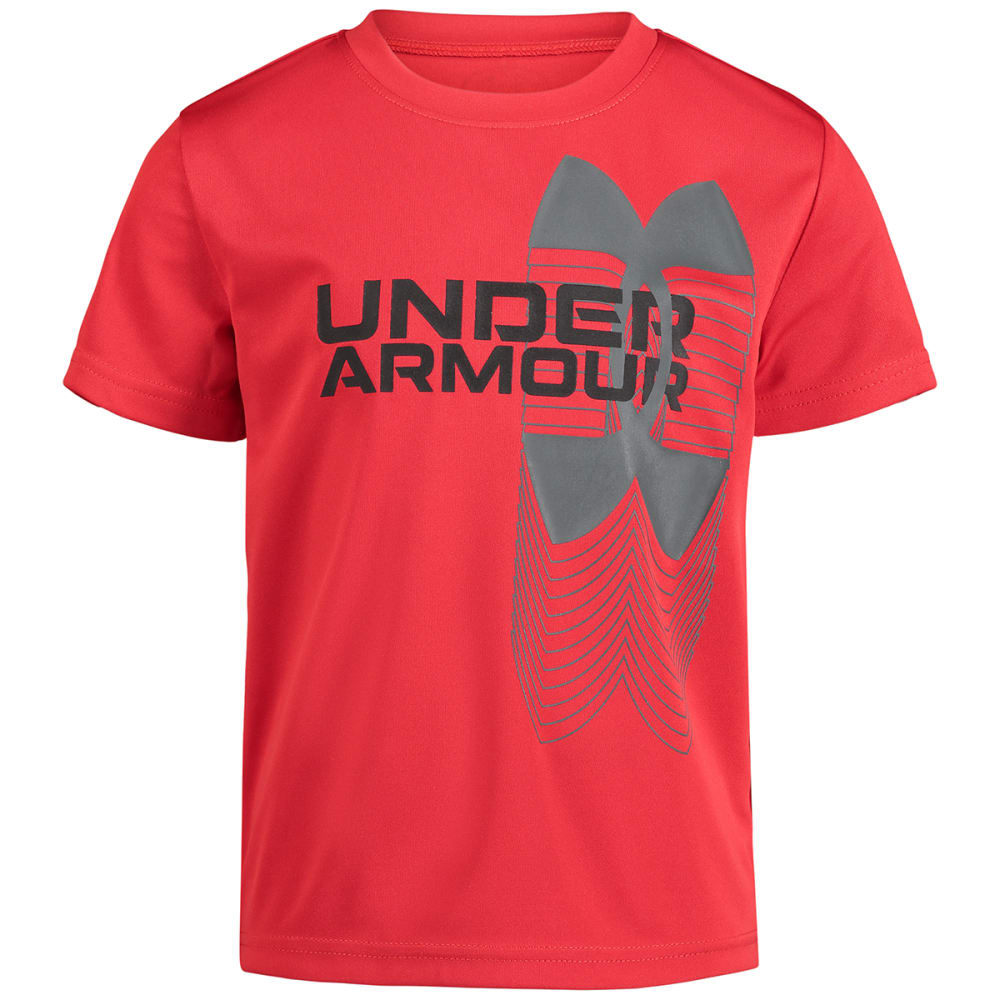 UNDER ARMOUR Boys' Pre-School UA Split Logo Hybrid Short Sleeve Tee 4