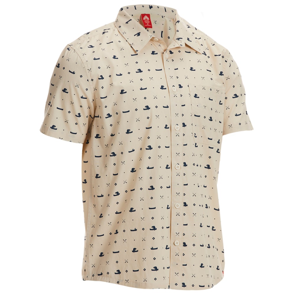 EMS Men's Poplin Printed Shirt S