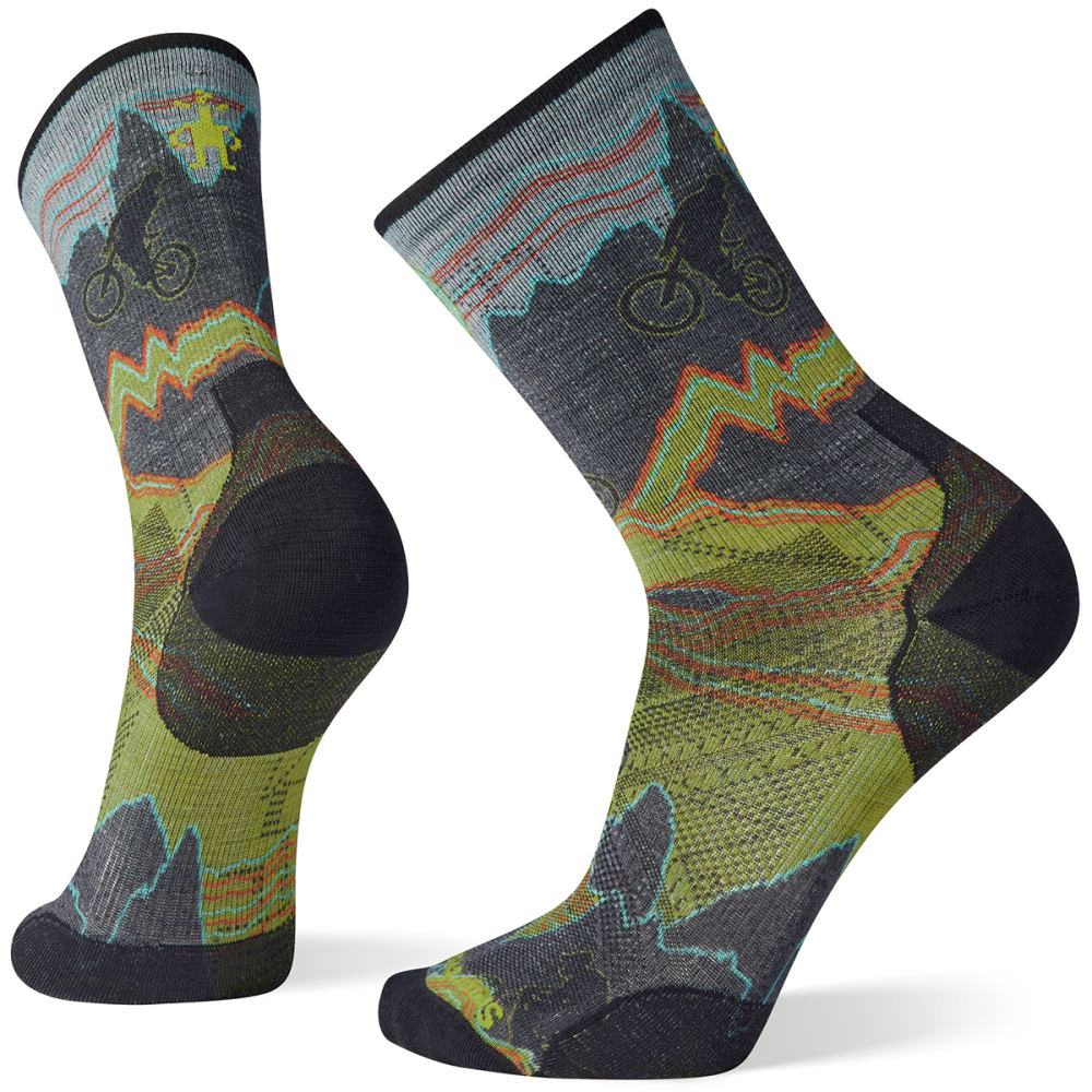 SMARTWOOL Men's Bike Zero Cushion Print Crew Socks L