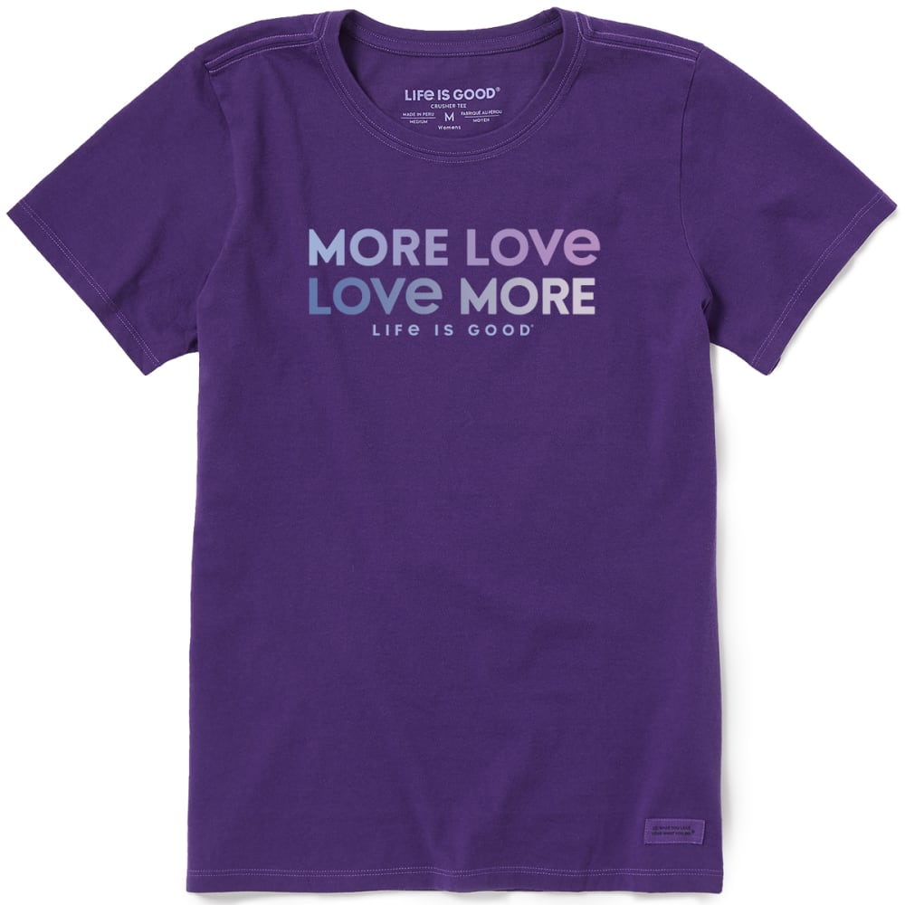 LIFE IS GOOD Women's More Love More Short-Sleeve Crusher Tee S