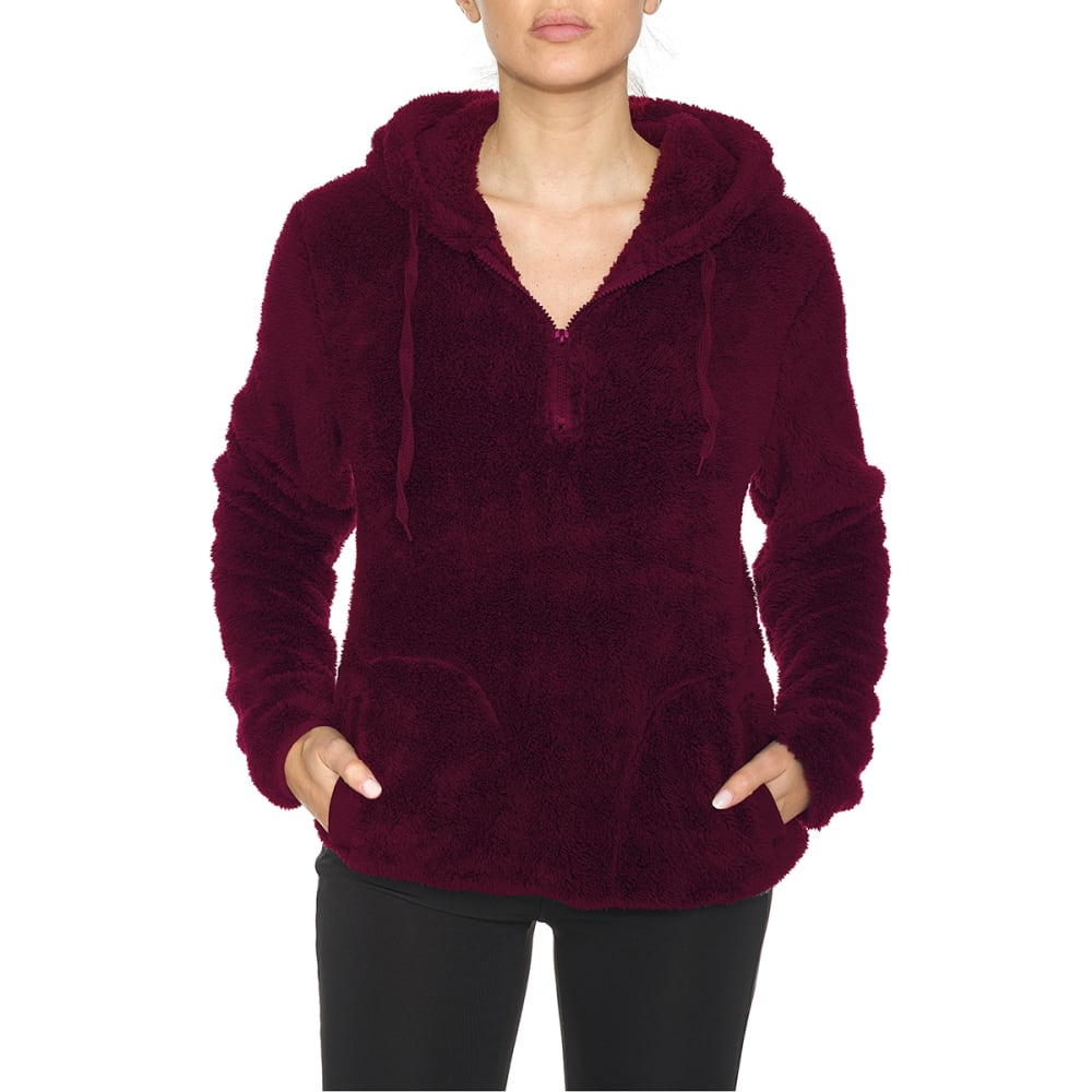 BSP Women's 1/4-Zip Fleece Pullover Sherpa Hoodie S