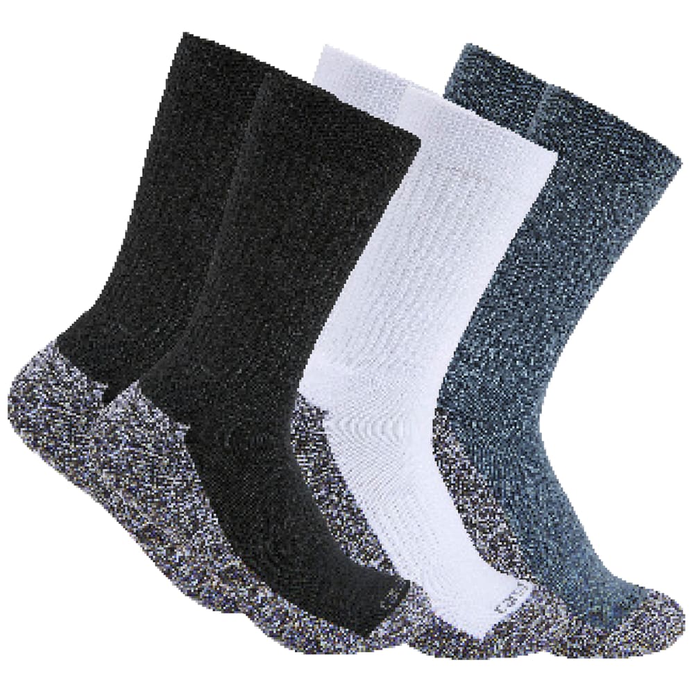 CARHARTT Men's Midweight Crew Socks, 6 Pack L