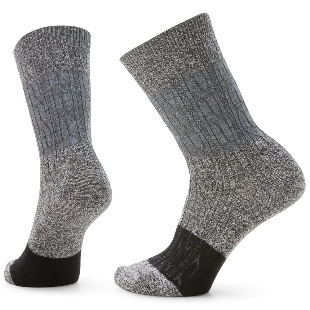 SMARTWOOL Women's Everyday Color Block Cable Crew Socks M
