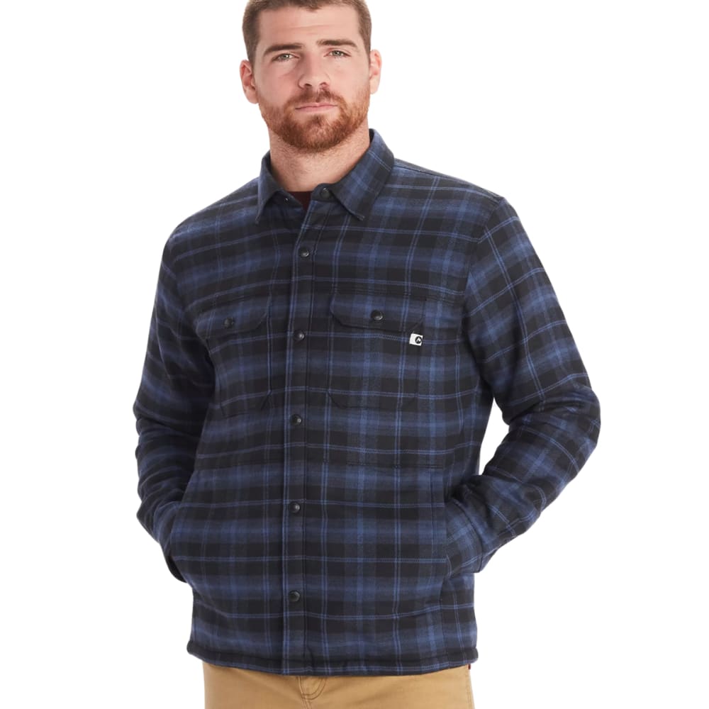 MARMOT Men's Ridgefield Heavyweight Sherpa-Lined Flannel Jacket L