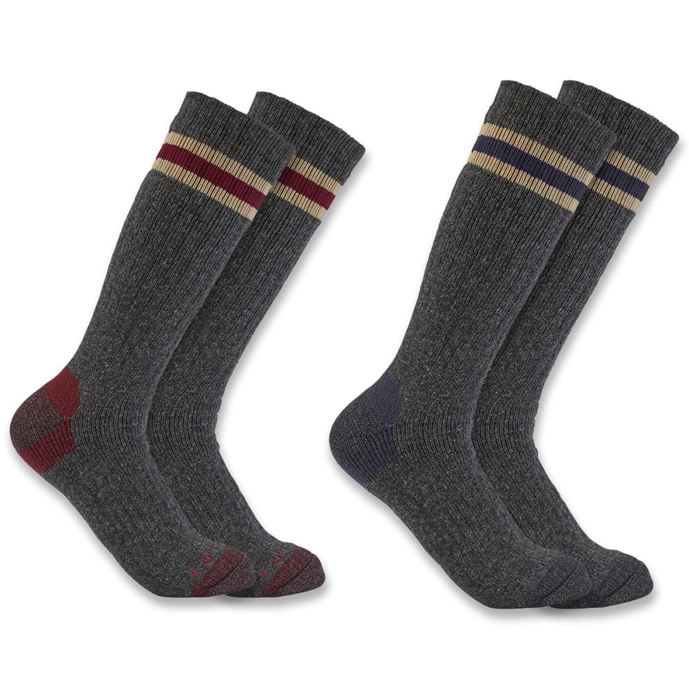 CARHARTT Men's Midweight Camp Boot Socks, 2 Pack L