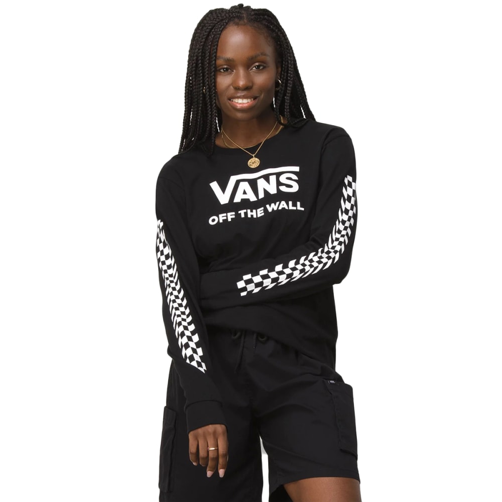 VANS Juniors' Warped Fun Long-Sleeve BFF Tee S