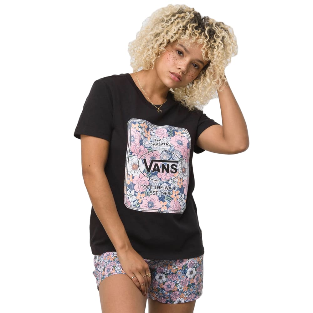 VANS Juniors' Floral Jewel Box Short-Sleeve Graphic Tee S