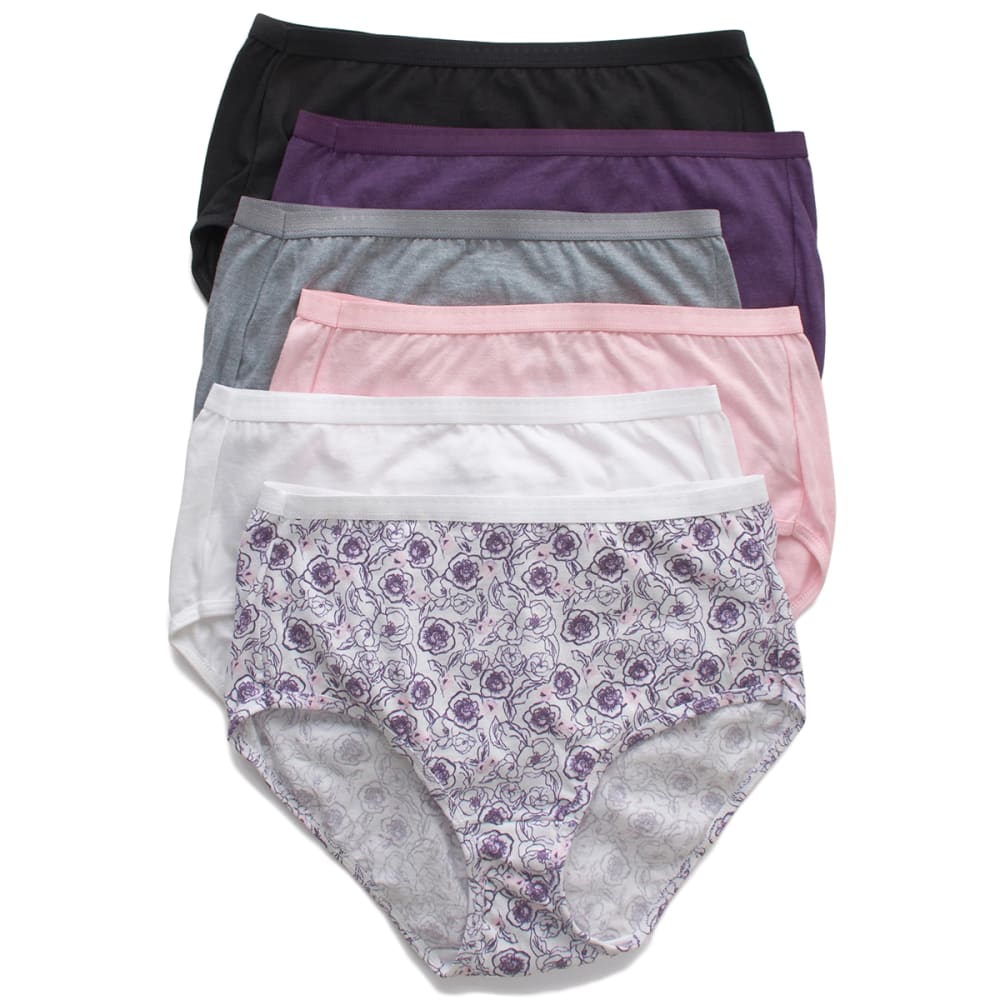 Hanes® Cool Comfort? Women's Cotton Brief Panties Size 7, 6 Pack