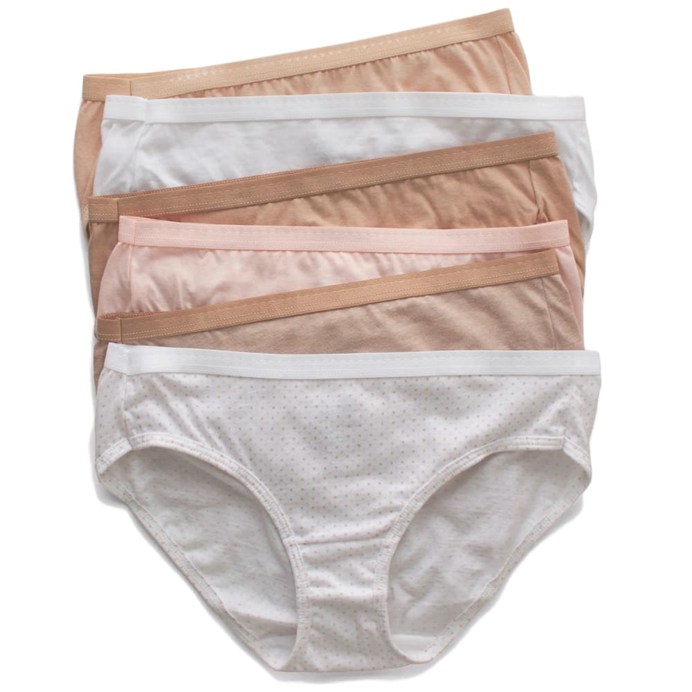 Hanes Womens Cool Comfort Cotton Sporty Hipster Panties 6-Pack