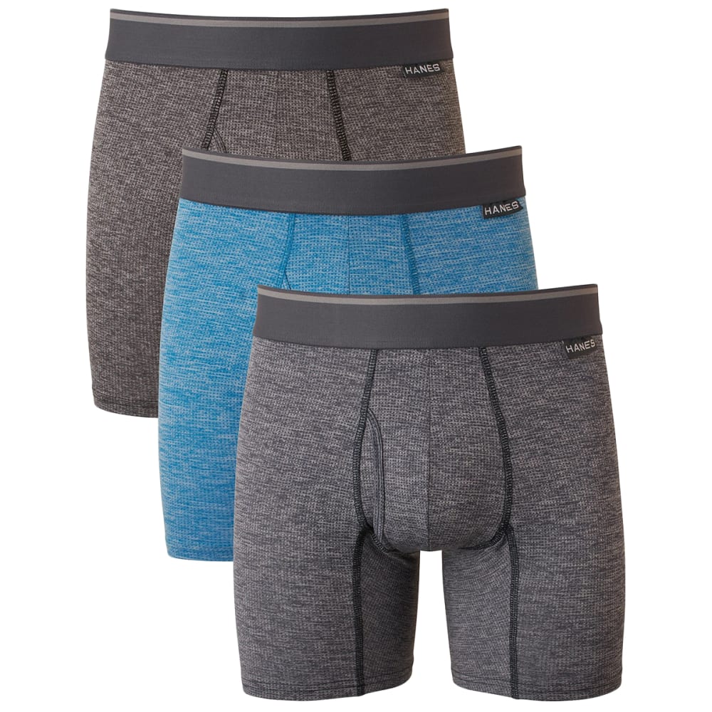 HANES Ultimate Men's Comfort Flex Fit Boxer Briefs, 3-Pack Extended Size -  Eastern Mountain Sports