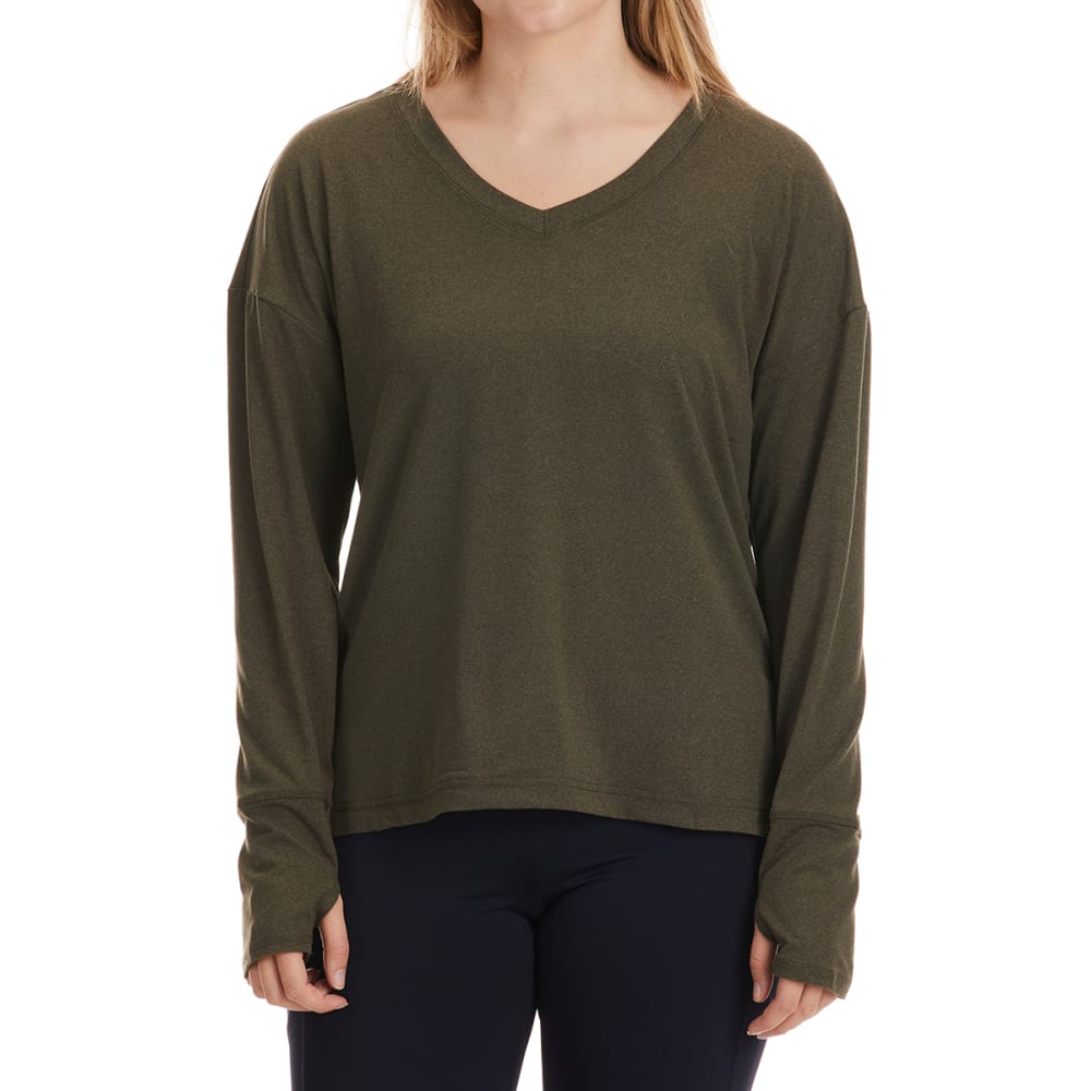 RBX Women's Double Dye Long-Sleeve V-Neck M