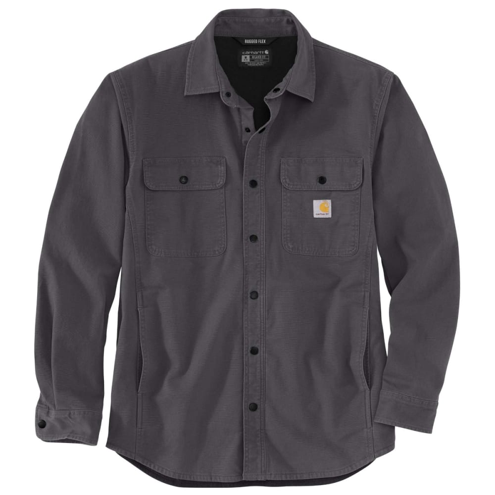 CARHARTT Men's 105419 Rugged Flex Relaxed Fit Canvas Fleece-Lined Shirt  Jacket, Extended Sizes