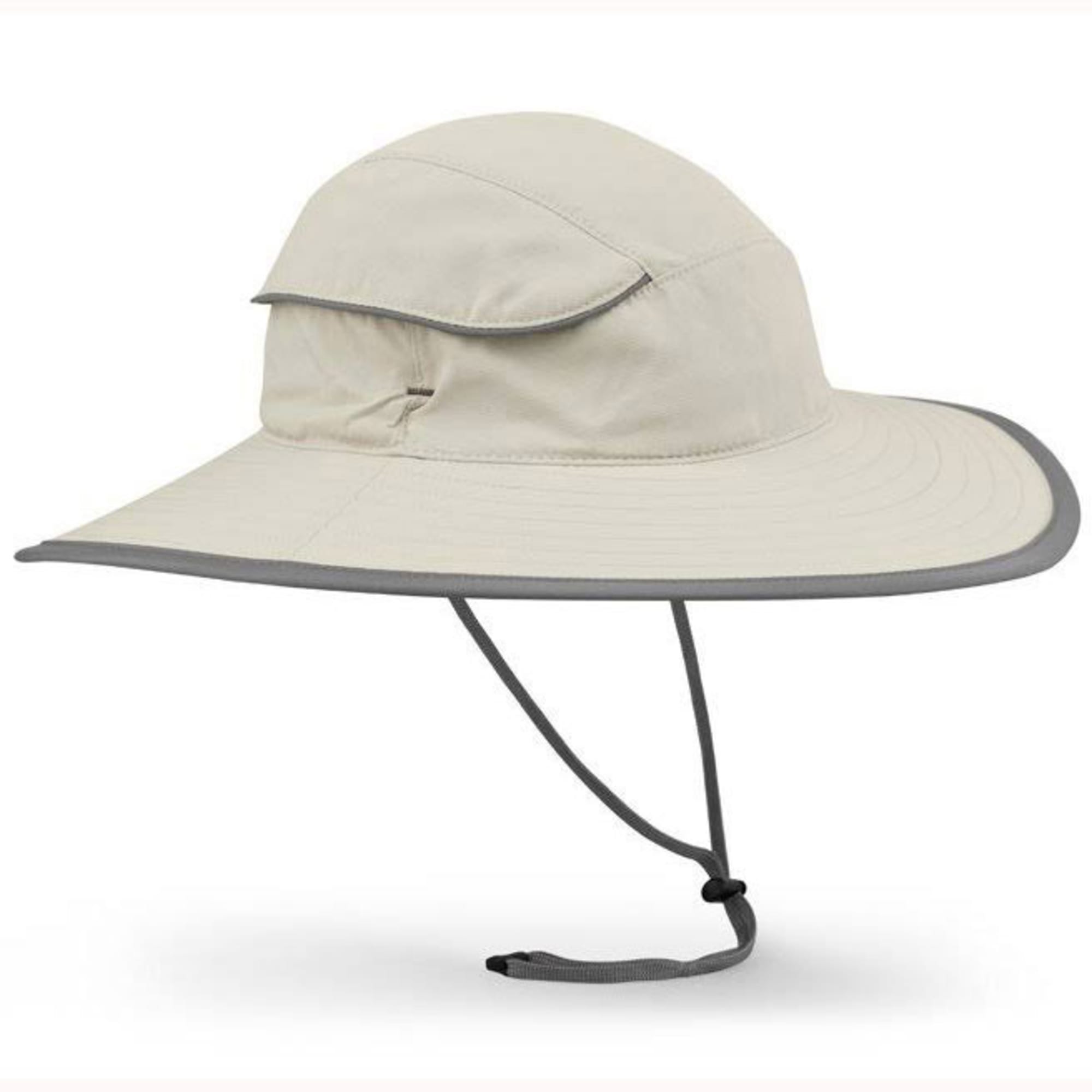 Curved Wide Brim Sun Hat With Neck Flap