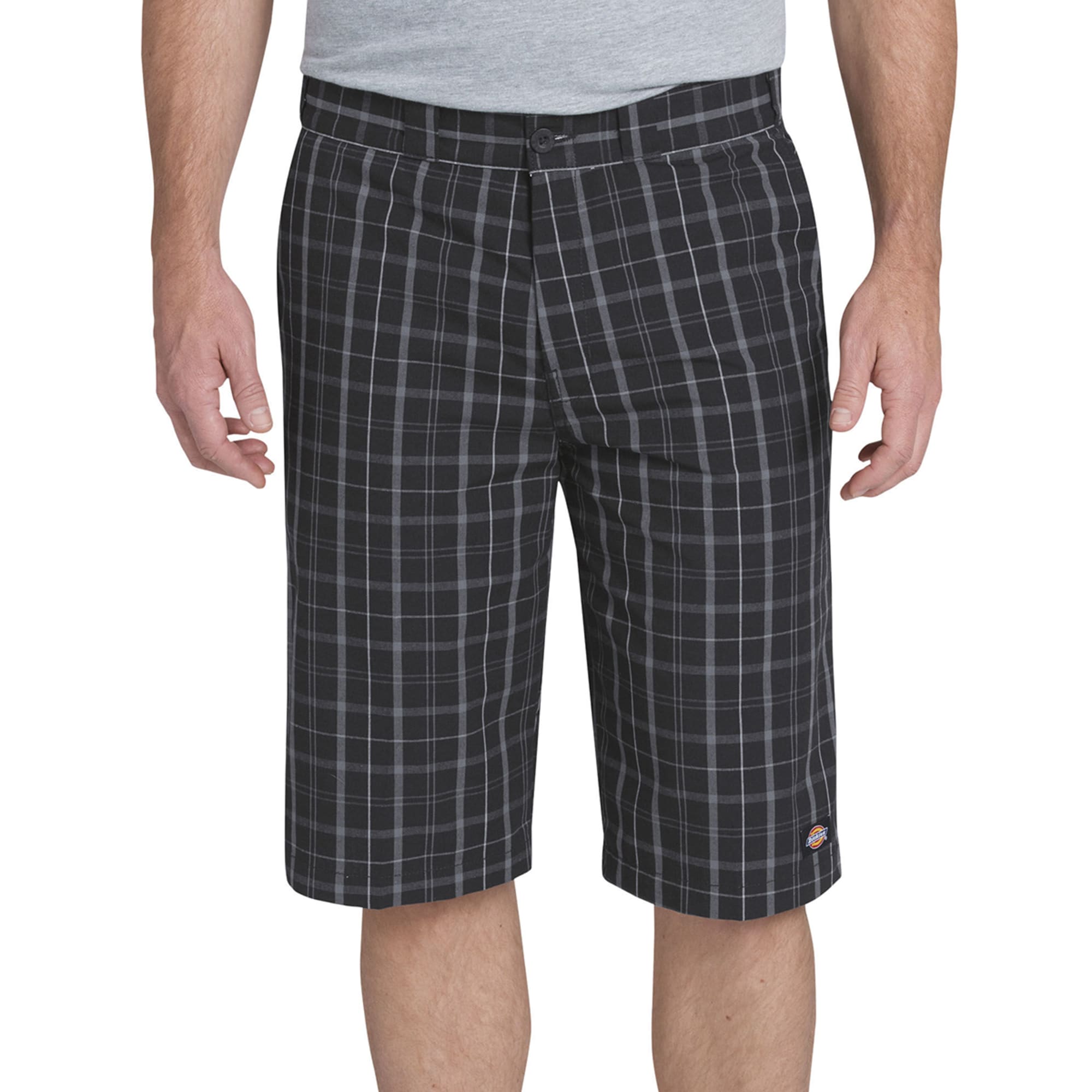 Dickies Men's Flex Regular Fit Plaid Flat Front 11in Shorts