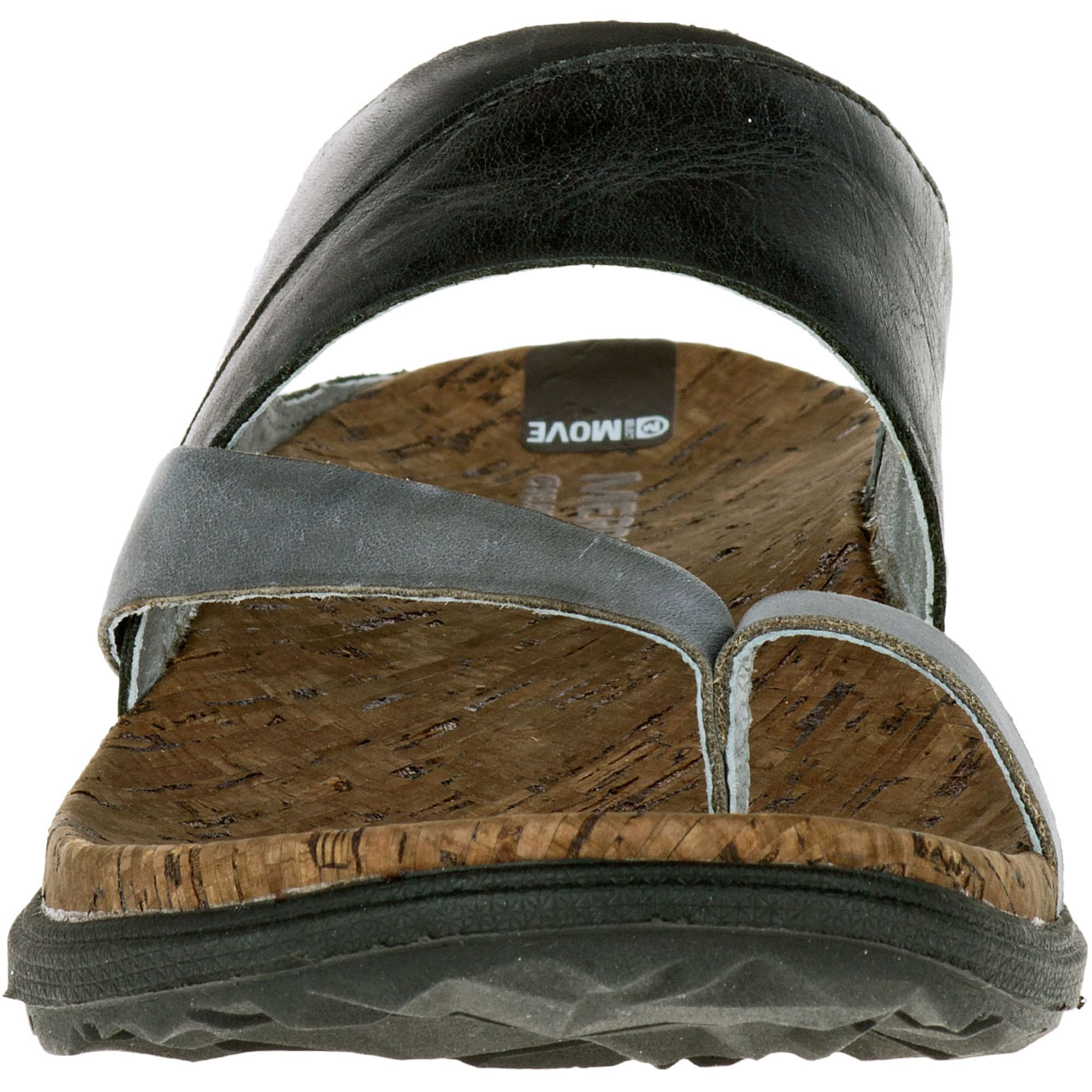 Merrell Sandals Womens 8 Black Senise Wide Strap Thong Rubber Sole