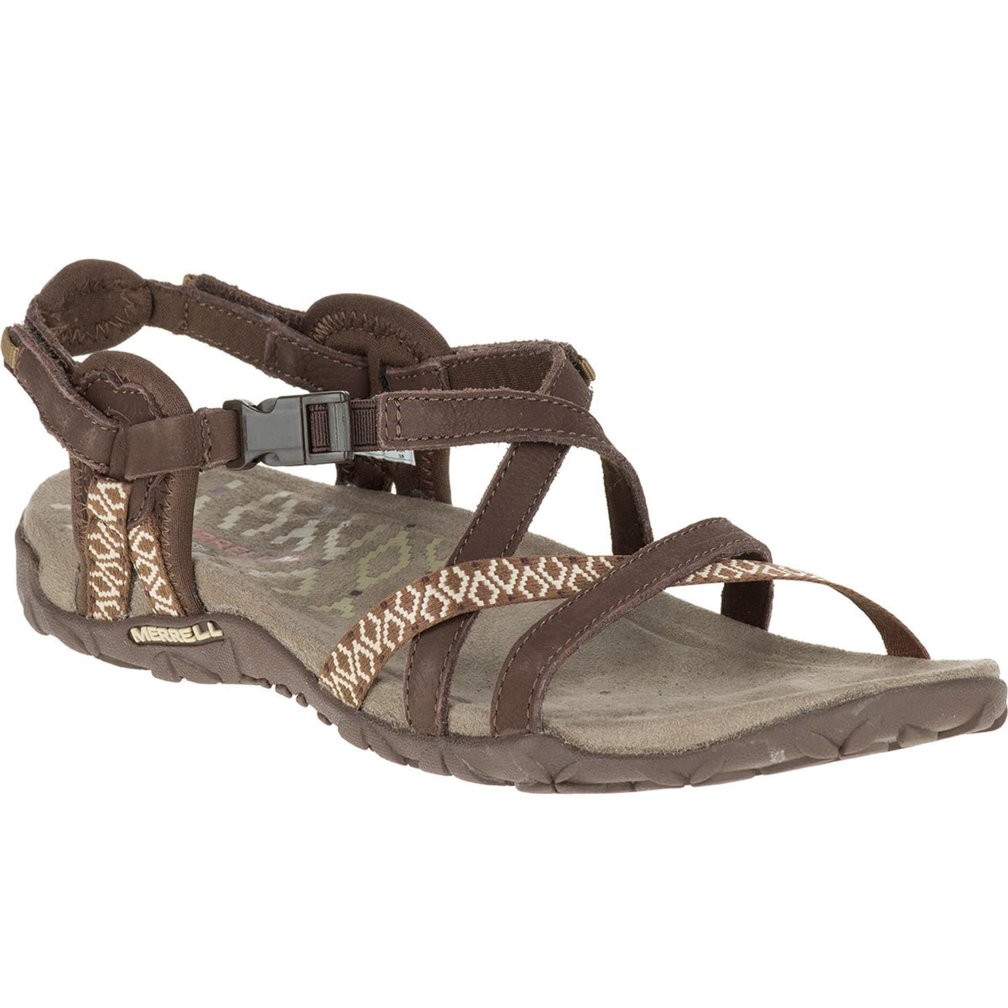 MERREL Women's Terran Lattice II Sandals, Dark Earth - Eastern Sports