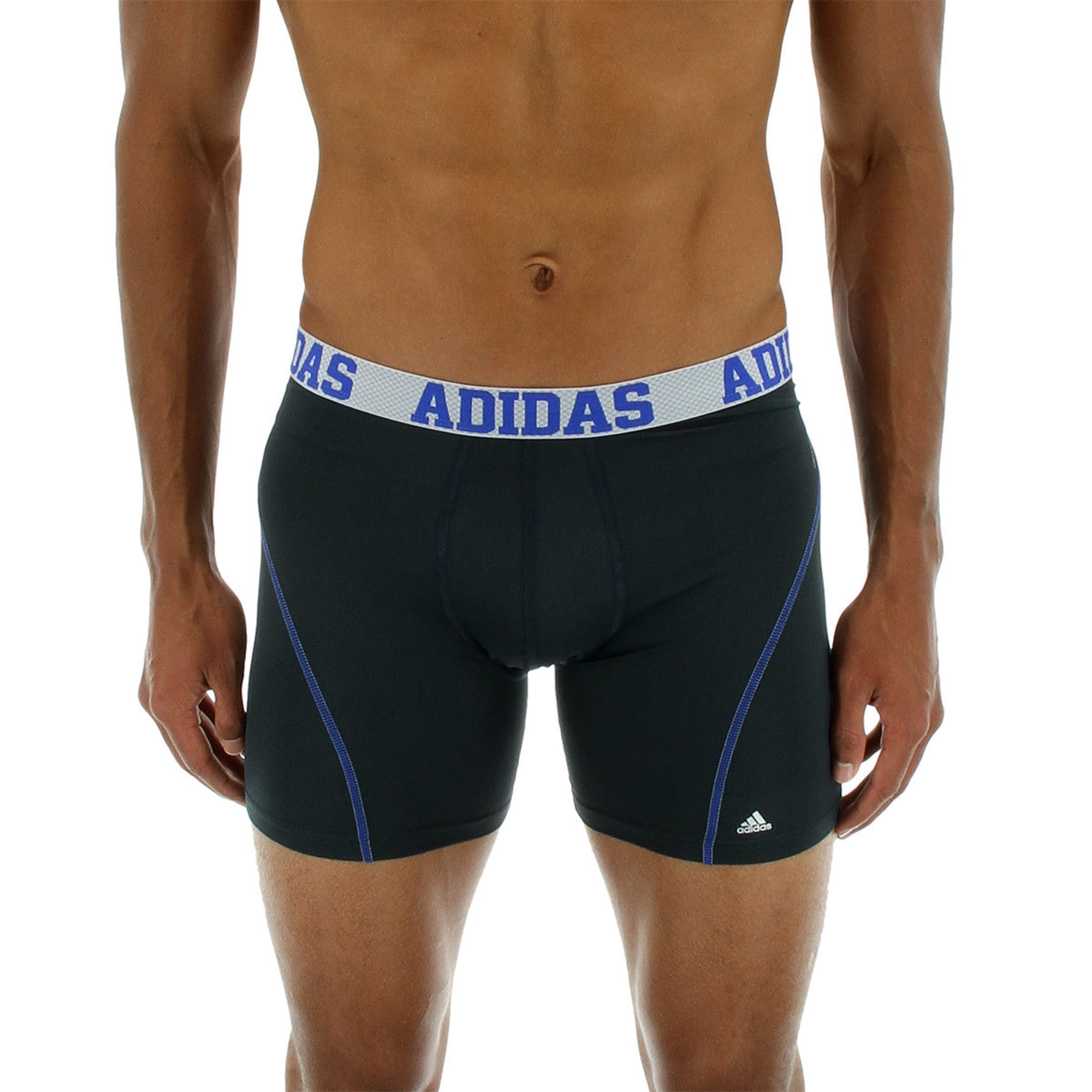 Adidas Men Underwear Boxer Briefs Shorts 4 PACKS Bk Gr Bl Rd Climacool  Light Mov