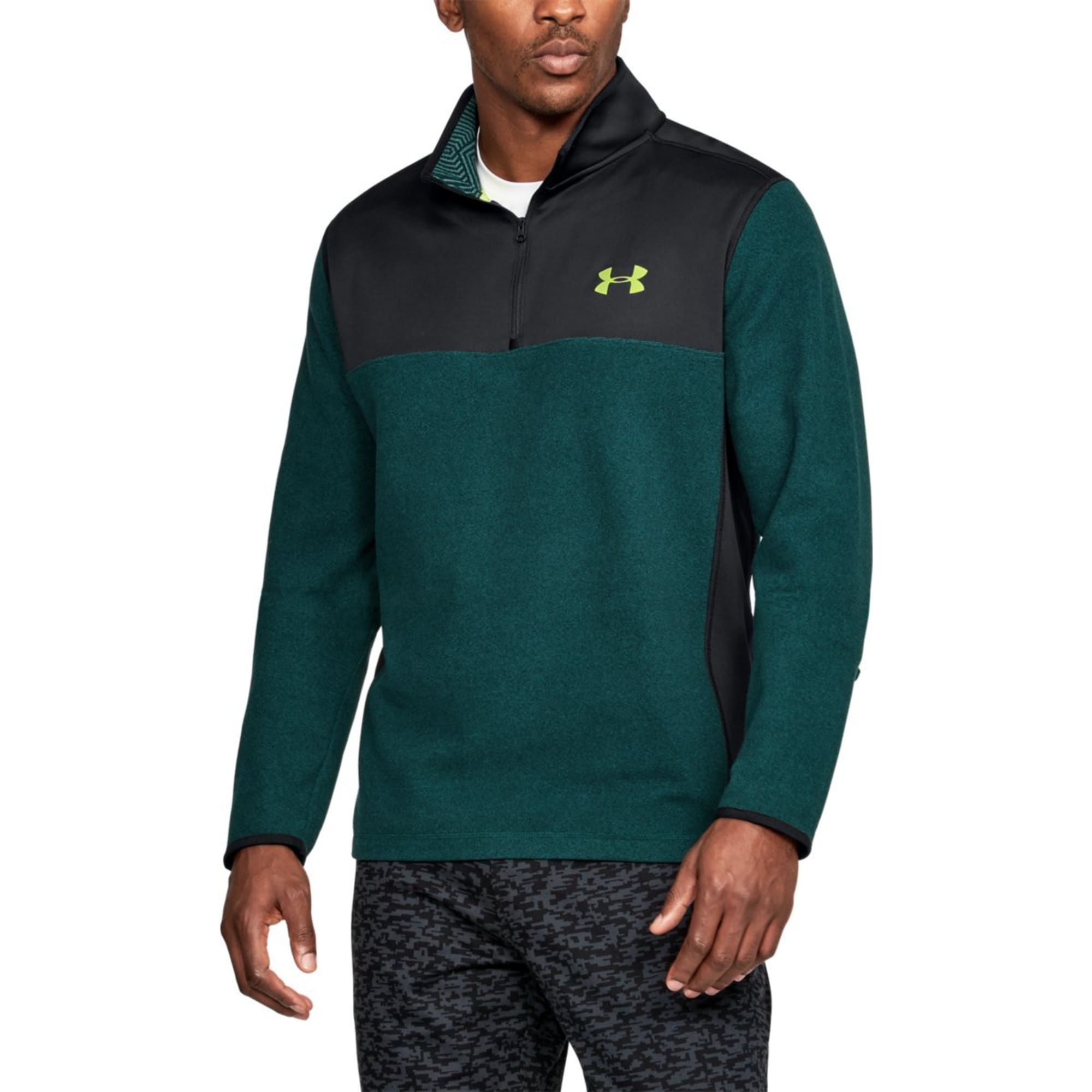 Under Armour Cold Gear Green 1/4 Zip Pullover Sweatshirt Vail