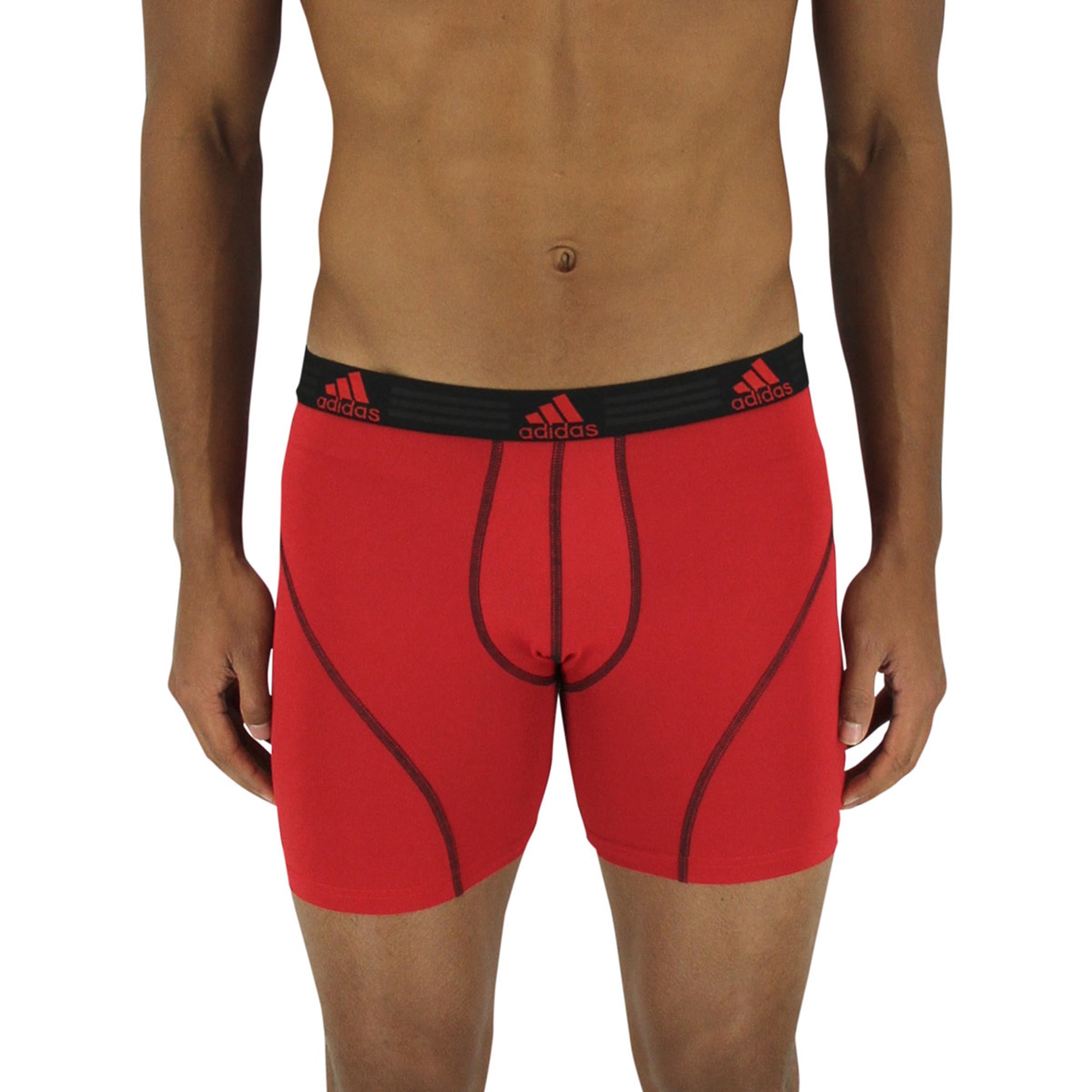 Adidas Climalite Performance Boxer Brief Underwear 3 Pack Black Red Men  Size 2XL