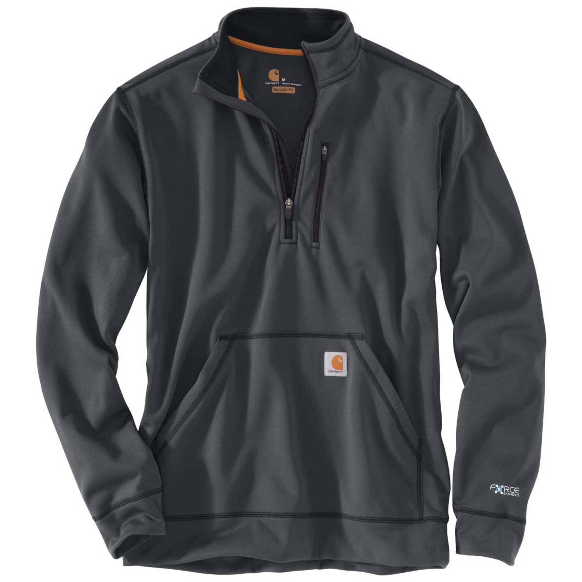 carhartt force extremes mock neck half zip sweatshirt