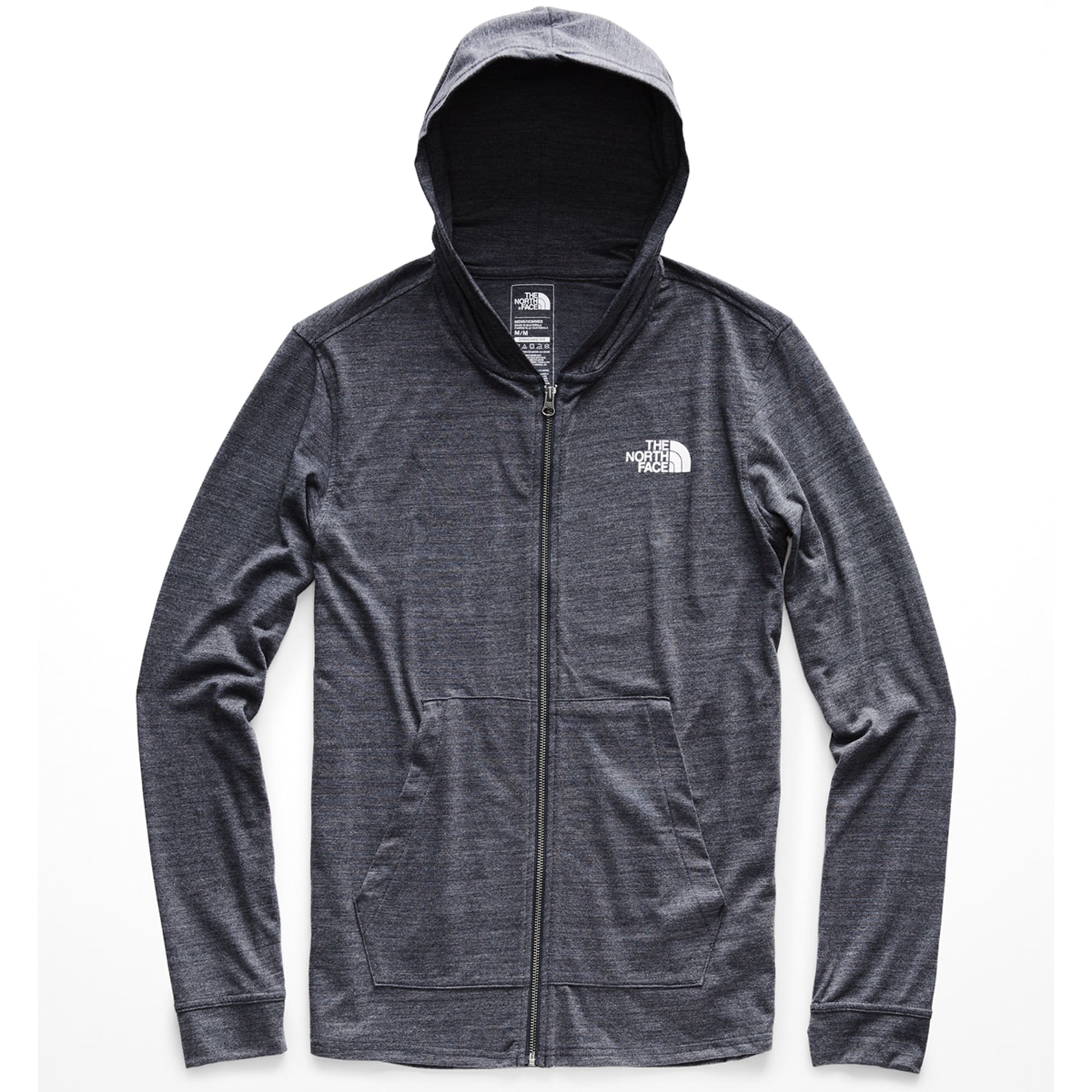 north face tri blend full zip hoodie