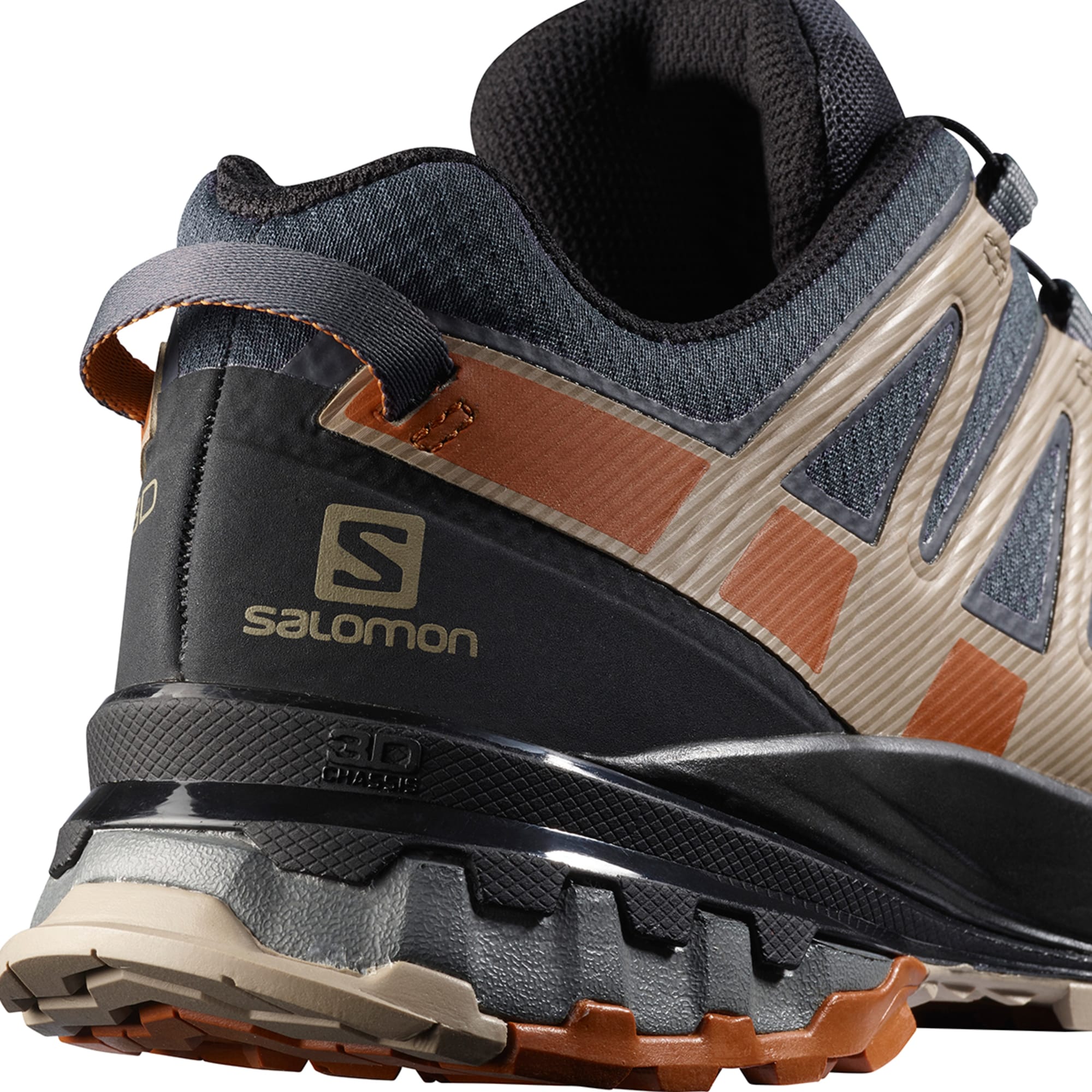  Salomon XA PRO 3D v8 Gore-TEX Trail Running Shoes for Men,  Ebony/Caramel Cafe/Black, 8