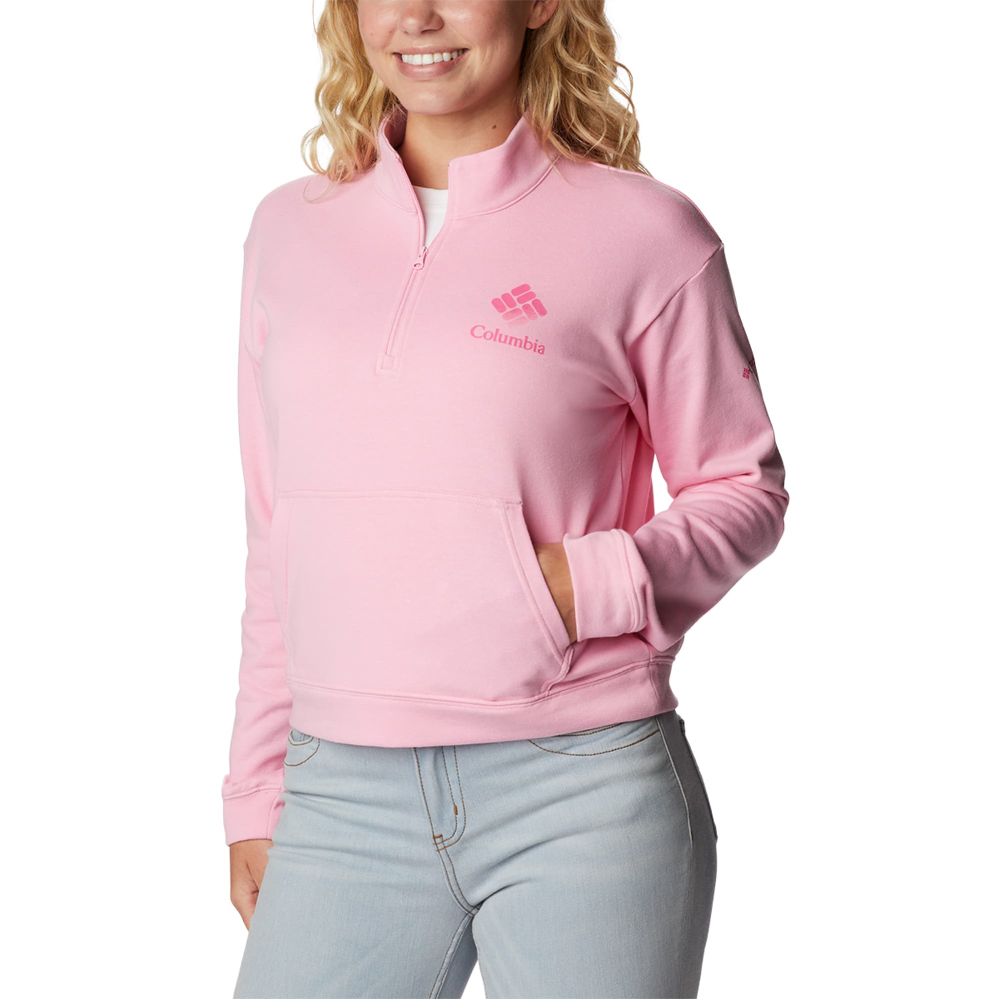 COLUMBIA Women's Trek French Terry Half-Zip Sweatshirt - Eastern