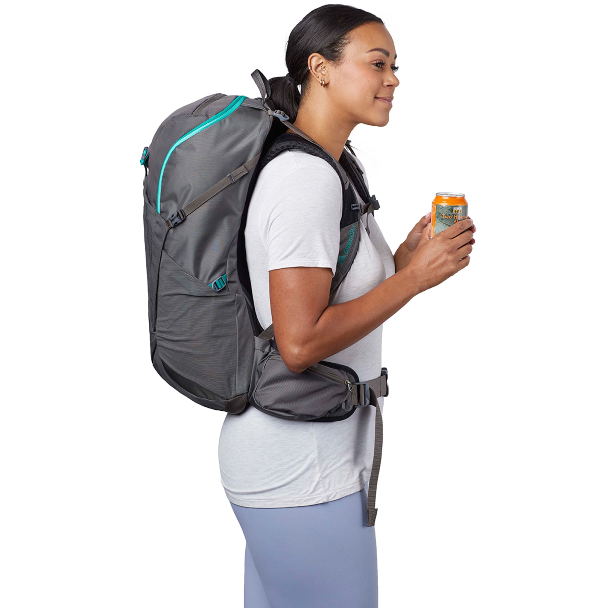 Jade - Mochila de senderismo para mujer, 28 litros, gris etéreo, S/M