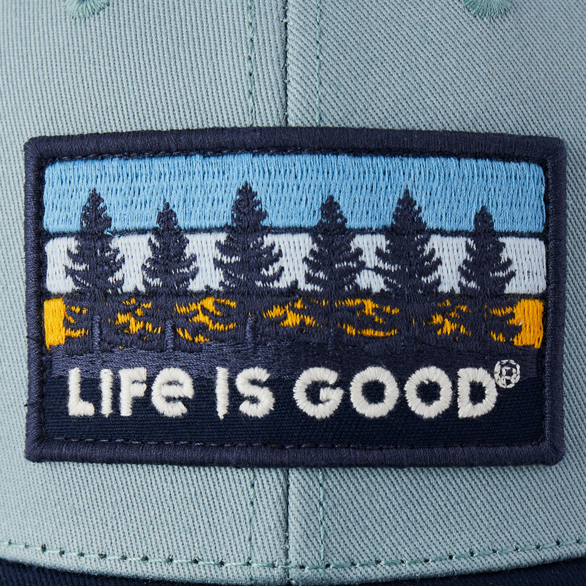 Life Is Good - Unisex Hard Back Tree Patch Mesh Hat