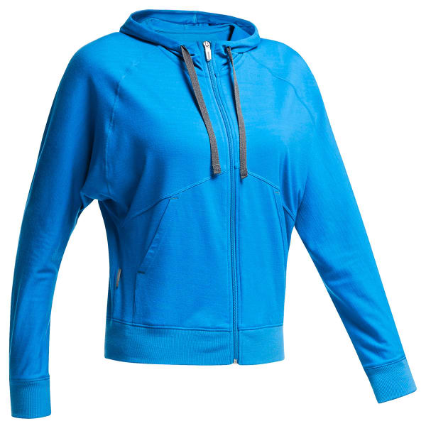 Gaiam Women's Medium Blue Shadow Long Sleeve Movement Hoodie Sweatshirt NWOT