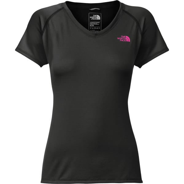 THE NORTH FACE W's Reaxion Amp V-Neck T-Shirt, S/S