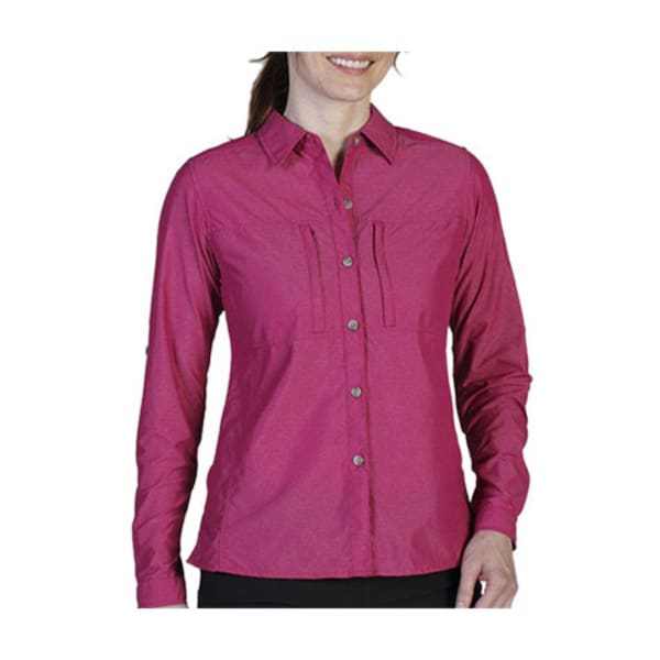 EXOFFICIO Women's Dryflylite Shirt, L/S, Pizazz