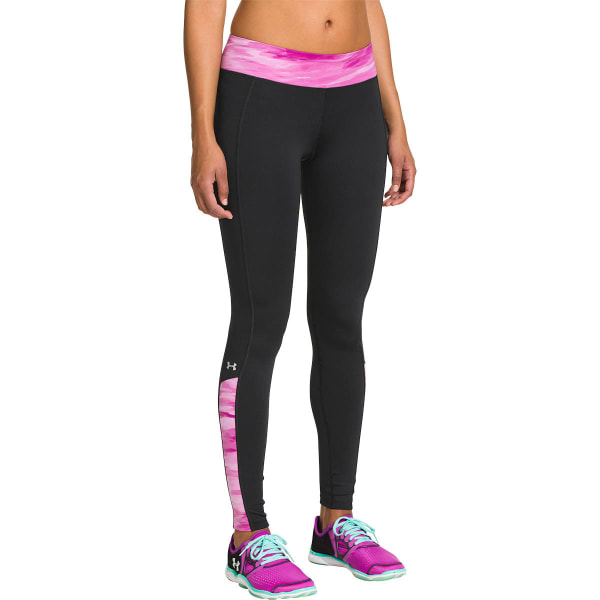 UNDER ARMOUR Women's ColdGear Cozy Leggings, Black/Magenta