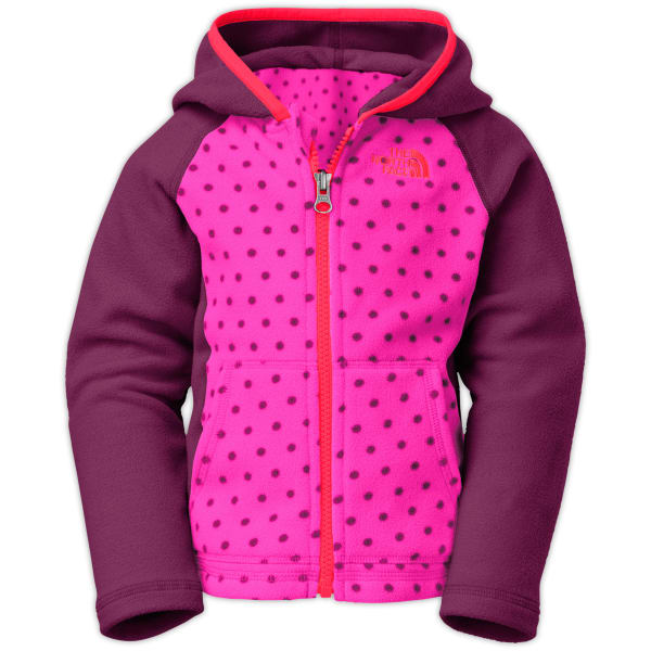 Girls' The North Face | Glacier Full Zip Fleece Hoodie | Grey and Pink