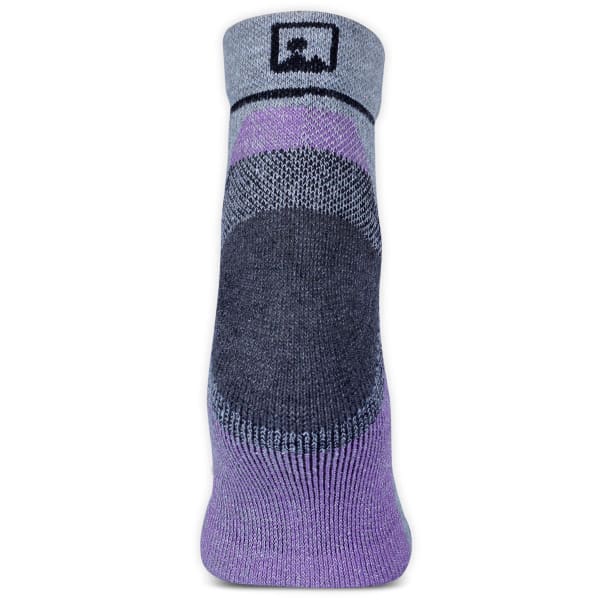 EMS Women's Fast Mountain Lightweight Wool Quarter Socks, Grey