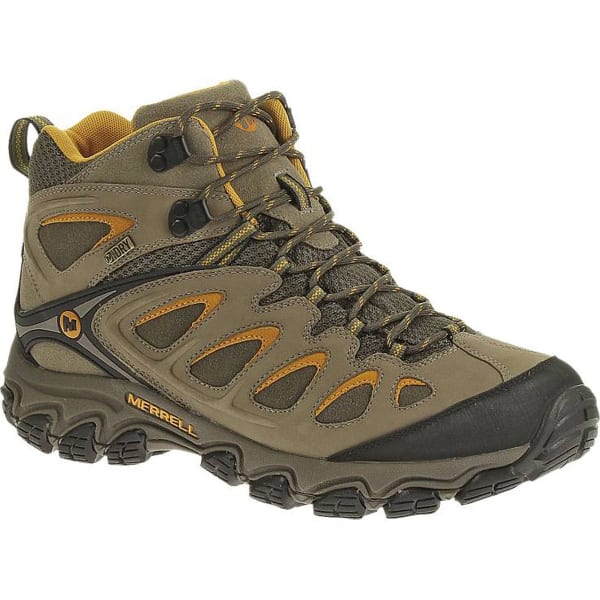 MERRELL Men's Pulsate Mid Waterproof Hiking Boots, Brindle/Boulder