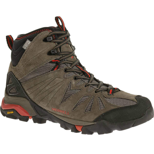 MERRELL Men's Capra Mid Waterproof Hiking Boots, Boulder