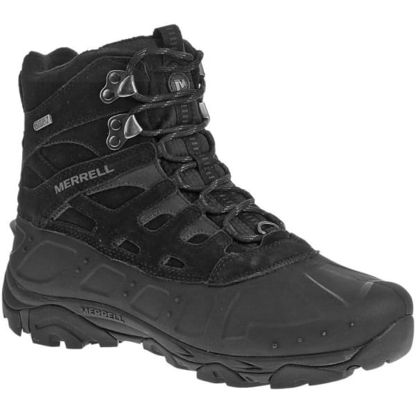 MERRELL Men's Moab Polar Waterproof Hiking Boots, Black - Eastern Mountain Sports