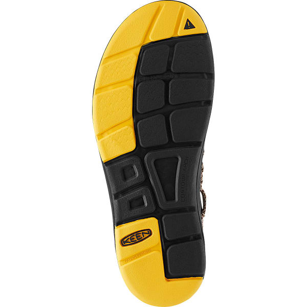 KEEN Men's Uneek Flat Cord Sandals, Yellow/Camo