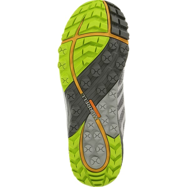 MERRELL Men's All Out Charge Running Shoes, Grey/Lime Green