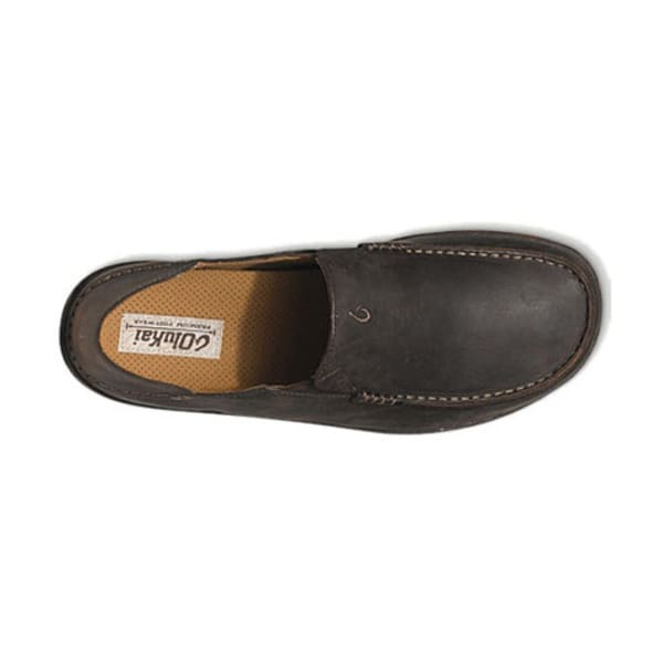 OLUKAI Men's Moloa Slip-On Shoes, Dark Wood