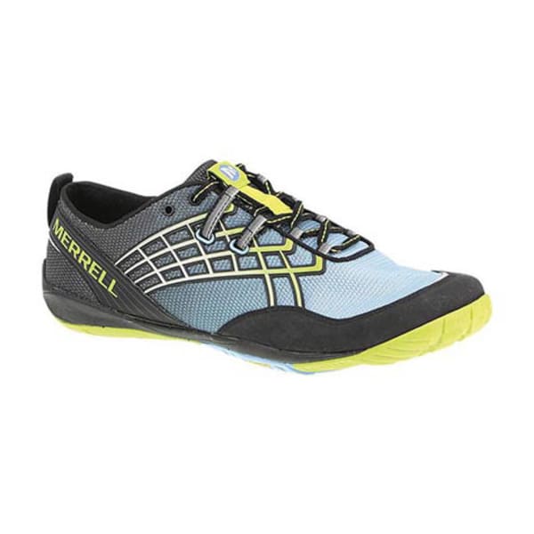 MERRELL Men's Trail Glove 2 Barefoot Trail Running Shoes, Black/Sky Blue