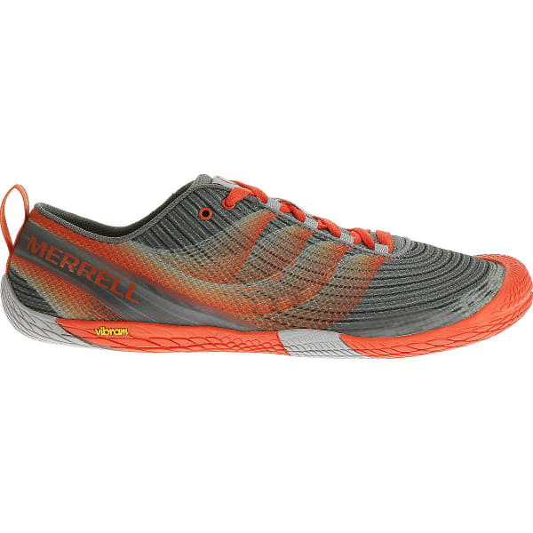 MERRELL Men's Vapor Glove 2 Running Shoes, Grey/Spicy Orange