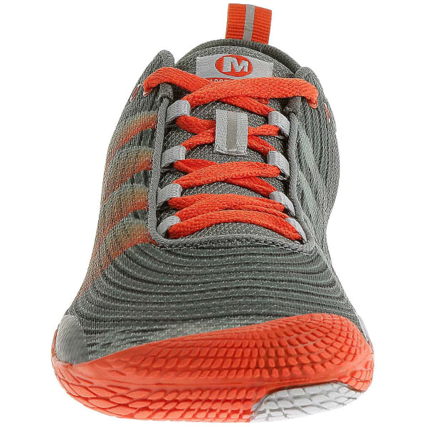 MERRELL Men's Vapor Glove 2 Running Shoes, Grey/Spicy Orange