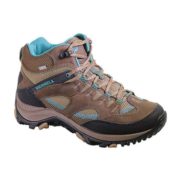 MERRELL Women's Salida Mid Waterproof Hiking Boots, Dark Earth