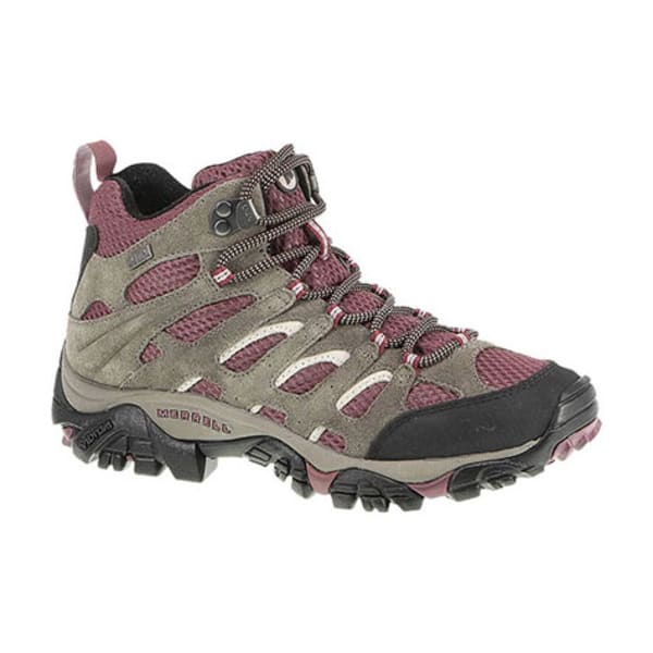 MERRELL Women's Moab Mid WP Hiking Boots, Boulder/Blush