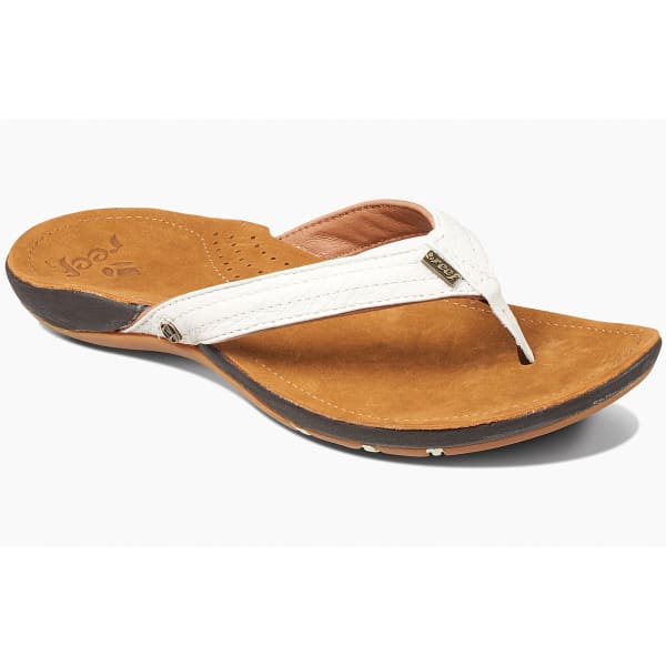 REEF Women's Miss J-Bay Flip-Flops, Tan/White