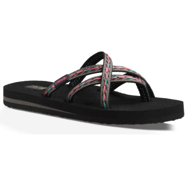 TEVA Women's Olowahu Flip-Flops, Felicitas Black