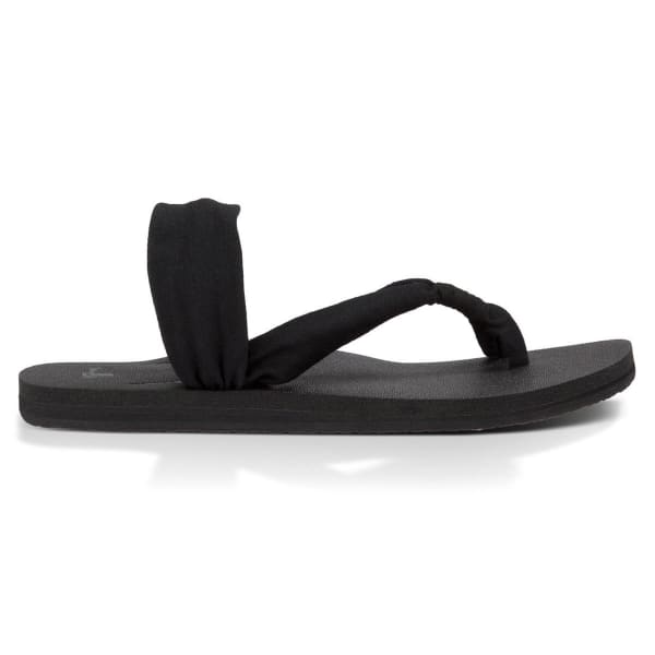 SANUK Women's Yoga Sling It On Flip-Flops, Black