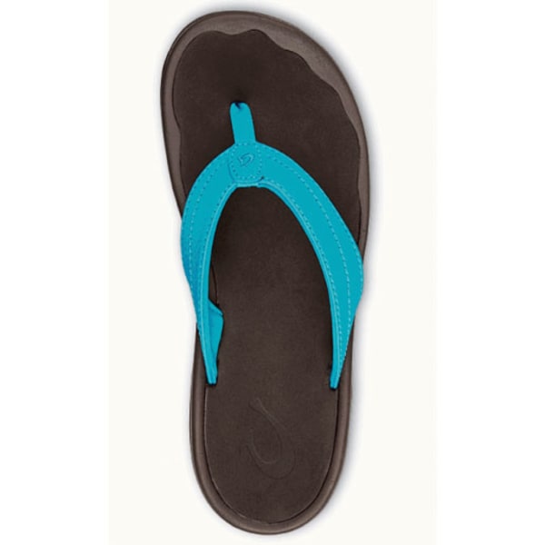 OLUKAI Women's 'Ohana Flip-Flops, Tropic Blue/Dark Java - Eastern Mountain  Sports